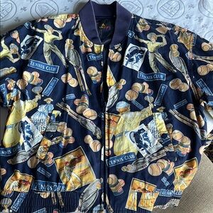 Vintage Tennis Club Patterned Jacket